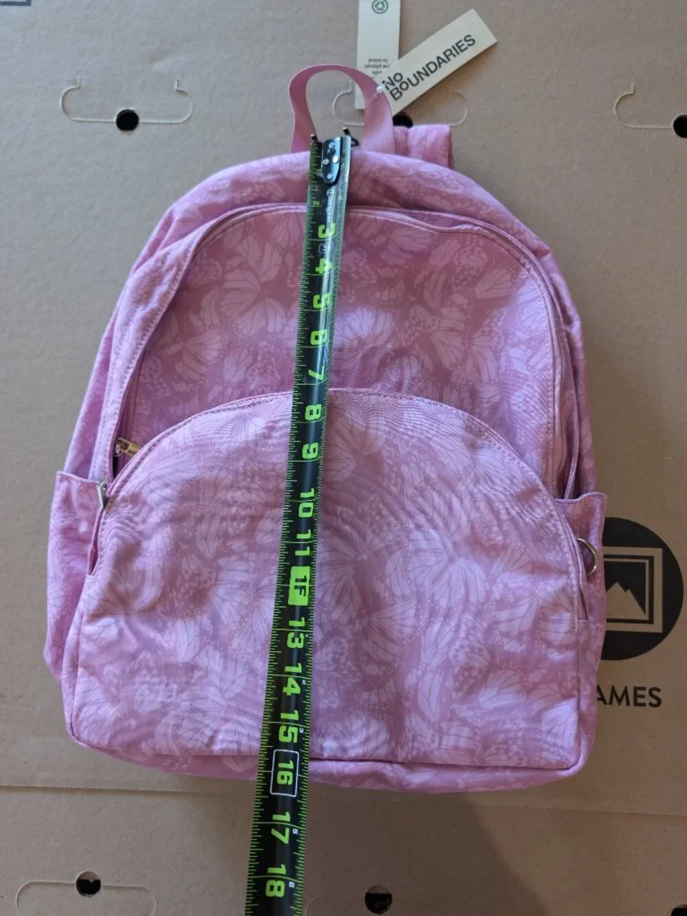 No Boundaries Dome Backpack Rosy Lilac Butterfly Pink Purple NWT